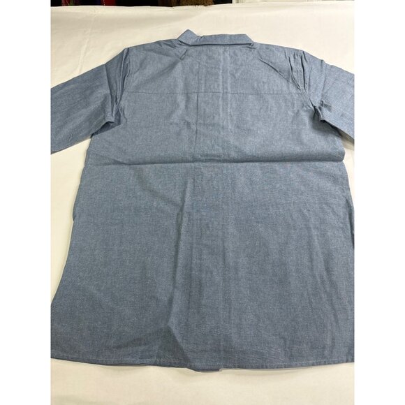 Vtg. Denim & Co. Womens small Long Sleeve New Blue Button-Down Shirt - Picture 7 of 9